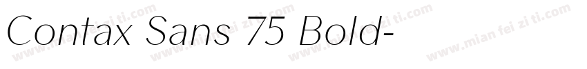 Contax Sans 75 Bold字体转换